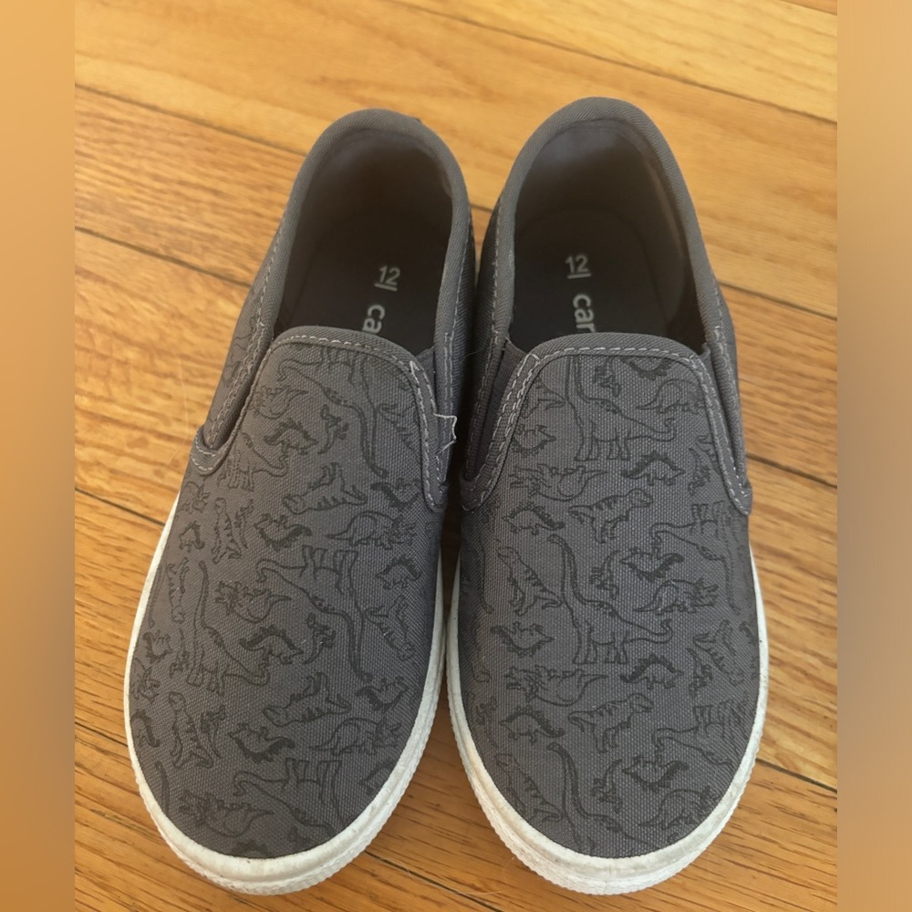 Carters dinosaur slip on sneakers size 12